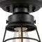 Westinghouse Fixture Ceiling SemiFlush-Mount 60W Bandera 5.25In, Matte Black Cage 6130700 - alternate 3